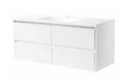 Alana White 1200 Vanity – Wall Hung – PM – SGL