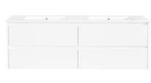 Alana White 1500 Vanity – Wall Hung – VC – DBL