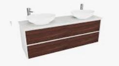 Alana White 1500 Vanity – Wall Hung – SGL – LHB – QS