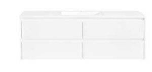 Alana White 1500 Vanity – Wall Hung – PM – SGL