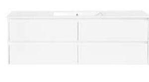 Alana White 1500 Vanity – Wall Hung – VC – SGL