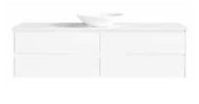 Alana White 1800 Vanity – Wall Hung – SGL – QS