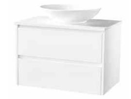 Alana White 750 Vanity – Wall Hung – QS