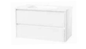 Alana White 900 Vanity – Wall Hung – PM