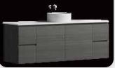 Bibi Charcoal 395 x 215 Vanity – Wall Hung – PM – 1TH