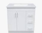 Blush 900 Vanity – LHD – Legs + Kickboard + 1TH
