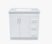 Blush 900 Vanity – RHD – Legs + Kickboard + 1TH