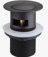 Pop-up Waste Basin Overflow Matt Black 32mm