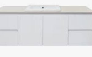 Vanity Top: Blush 1200 x 445 Acrylic Top 1TH