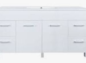 Vanity Top: 1800 x 460 x 27 Polymarble Top 1TH DBL