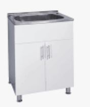 45L Standard Laundry Tub & Poly Cabinet on Legs (555 x 455)
