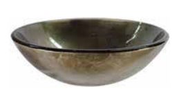Glass Basin: 420 x 420 x 150 – Silk Shimmer Brown