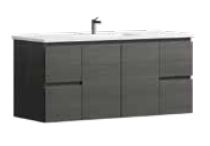 Denver Charcoal 1200 Vanity – Wall Hung – PM – SGL