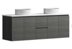 Denver Charcoal 1500 Vanity – Wall Hung – DBL – QS