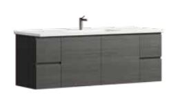 Denver Charcoal 1500 Vanity – Wall Hung – PM – SGL