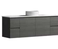 Denver Charcoal 1500 Vanity – Wall Hung – SGL – QS