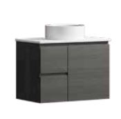 Denver Charcoal 750 Vanity – Wall Hung – LHD – QS