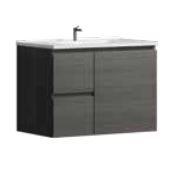 Denver Charcoal 750 Vanity – RHD – Wall Hung – VC