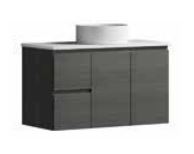 Denver Charcoal 900 Vanity – Wall Hung – RHD – QS