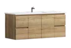 Denver Oak 1200 Vanity – Wall Hung – VC – SGL