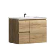 Denver Oak 750 Vanity – LHD – Wall Hung – PM