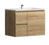 Denver Oak 750 Vanity – RHD – Wall Hung – VC