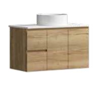 Denver Oak 900 Vanity – Wall Hung – LHD – QS