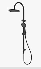 Linie Round  Multi-Function Shower Set Matt Black  250 mm
