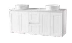 Georgia Matt White 1200 Vanity – Wall Hung – DBL – QS