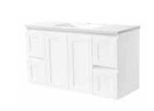 Georgia Matt White 1200 Vanity – Wall Hung – PM – SGL