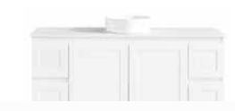 Georgia Matt White 1500 Vanity – Wall Hung – SGL – QS