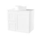Georgia Matt White 750 Vanity – LHD – Wall Hung – QS