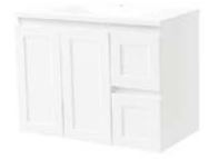 Georgia Matt White 900 Vanity – LHD – Wall Hung – PM