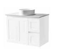 Georgia Matt White 900 Vanity – RHD – Wall Hung – QS