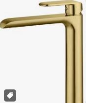 Kara Basin Mixer High Rise Brushed Gold