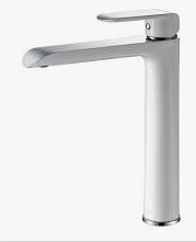 Kara Basin Mixer High Rise Chrome / White