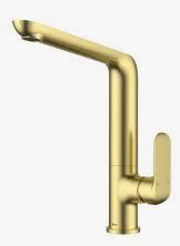 Kara Highrise Basin Mixer  Brushed Gold Lead Free