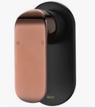 Kara Wall Mixer Matt Black / Rose Gold Handle