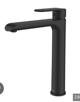 IKON-Kara Matt Black Wall Basin Mixer Lead Free