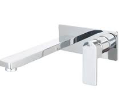 Flores Wall Basin Mixer Set Chrome