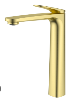 Sulu Ii Tall Basin Mixer Brushed Gold