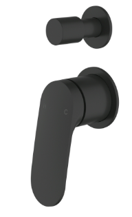 Sulu Ii  Wall Diverter  Mixer  Trim Kits With Separate Cover Plate Matt Black