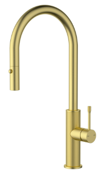 Linie Pull-Out Sink Mixer In Brushed Gold