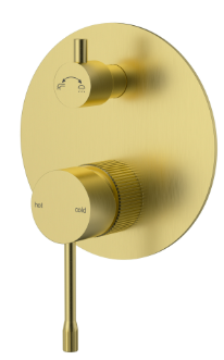 Linie Wall Mixer Diverter Trim Kit Brushed Gold