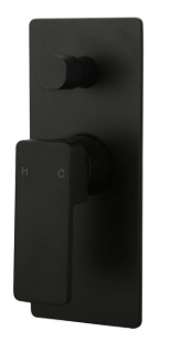 Ceram Wall Mixer Diverter Matt Black