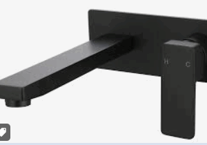 Ceram Wall Basin Mixer Set Matt Black