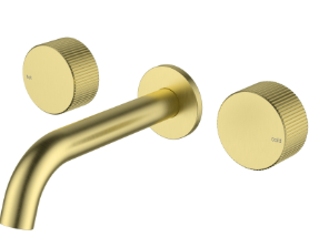 Soko 1/4 Turn C/D Wall Basin Set  Brushed Gold