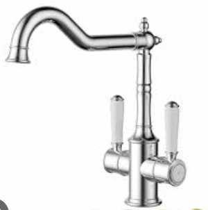 Clasico Sink Mixer Twin Handle Matt Black