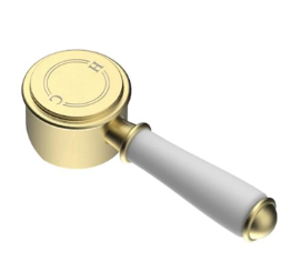 Clasico Basin Mixer Handle Brushed Gold / Ceramic Handle