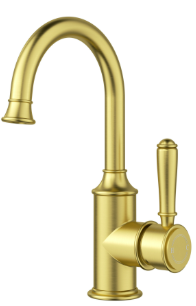 Clasico Basin Mixer Gooseneck Brushed Gold